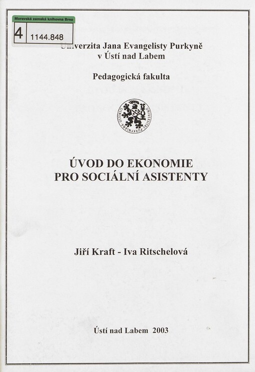 Úvod do ekonomie pro sociální asistenty