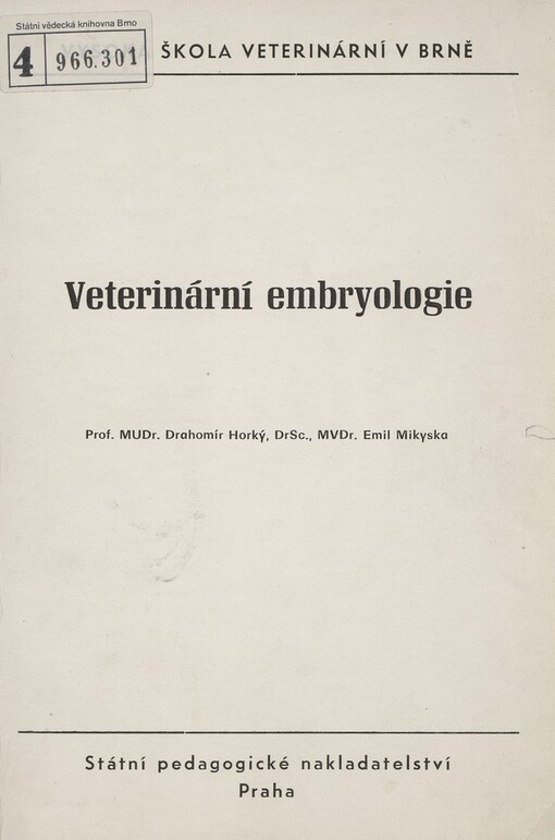 Veterinární embryologie