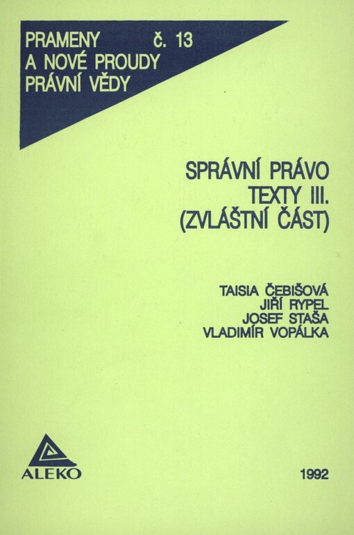 Správní právo: texty