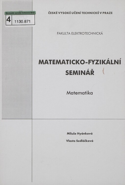 Matematicko-fyzikální seminář: matematika