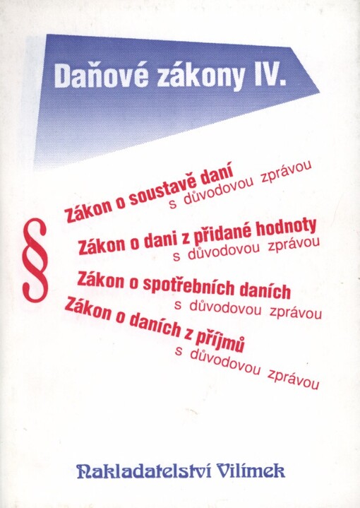 Daňové zákony IV