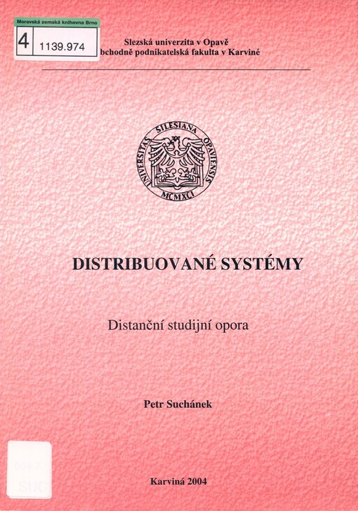 Distribuované systémy: distanční studijní opora