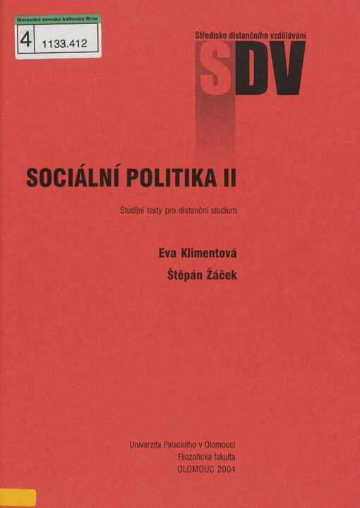 Sociální politika II