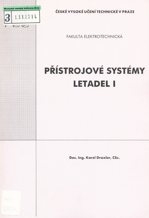 Přístrojové systémy letadel I