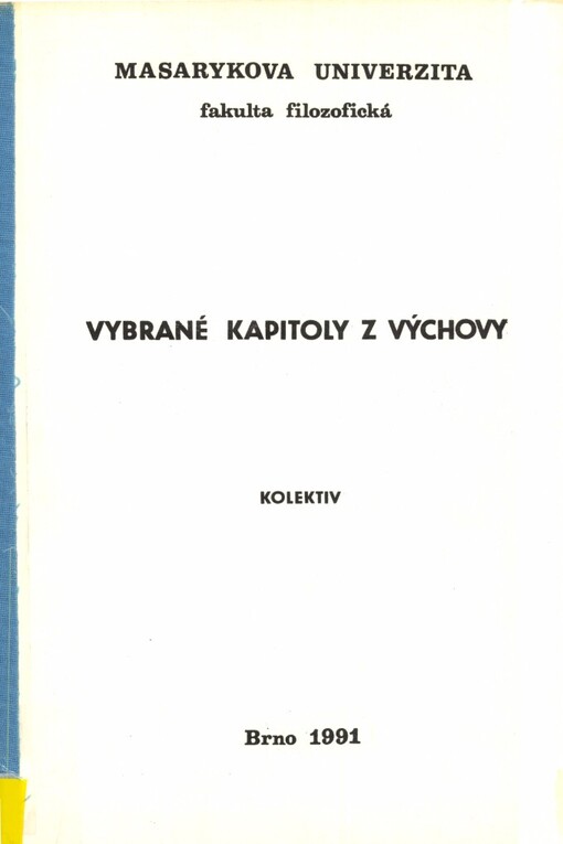 Vybrané kapitoly z výchovy