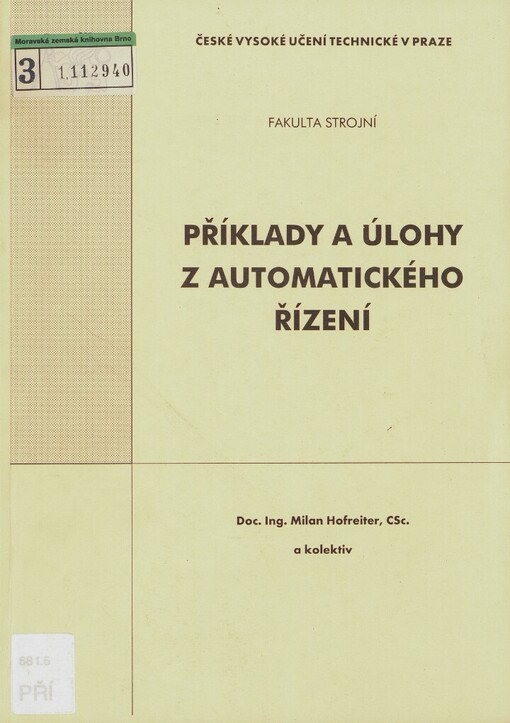 Příklady a úlohy z automatického řízení
