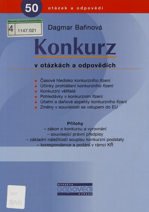 Konkurz v otázkách a odpovědích