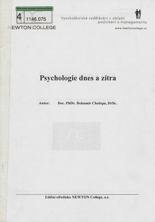 Psychologie dnes a zítra