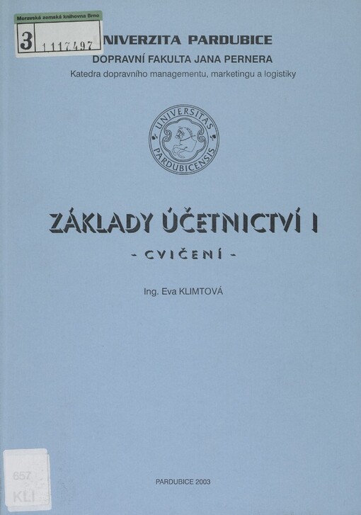 Základy účetnictví I: cvičení
