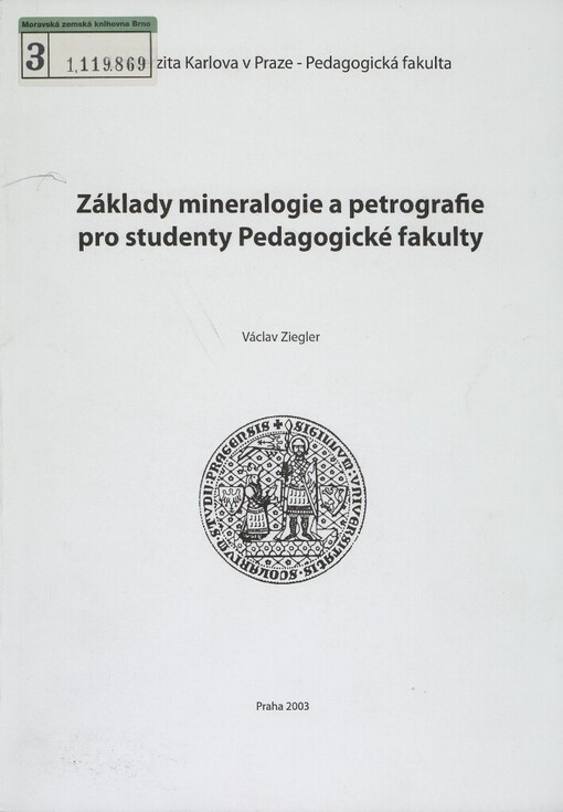 Základy mineralogie a petrografie pro studenty Pedagogické fakulty