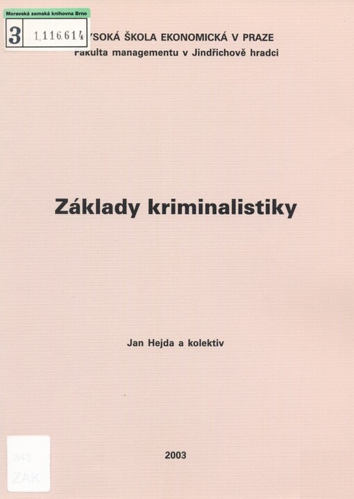 Základy kriminalistiky