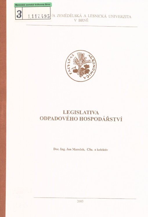 Legislativa odpadového hospodářství