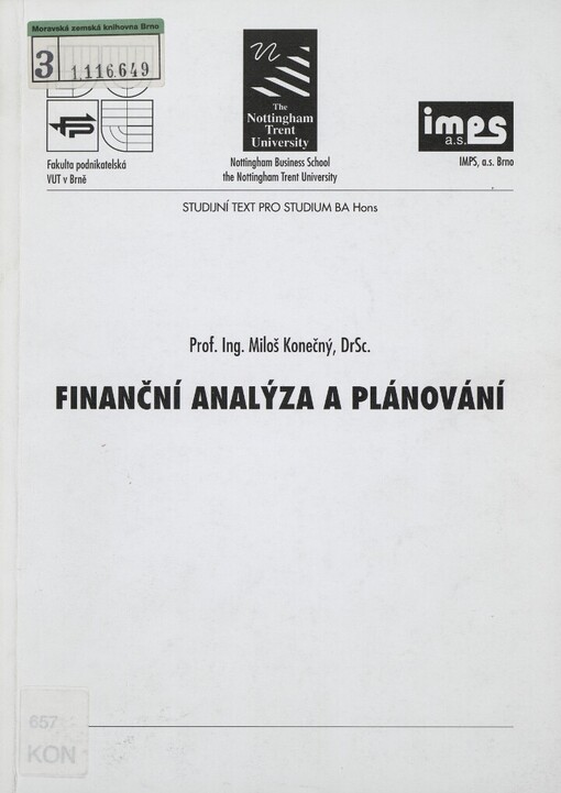 Finanční analýza a plánování