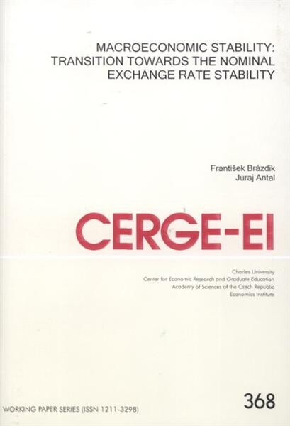 Macroeconomic stability : transition towards the nominal exchange rate stability