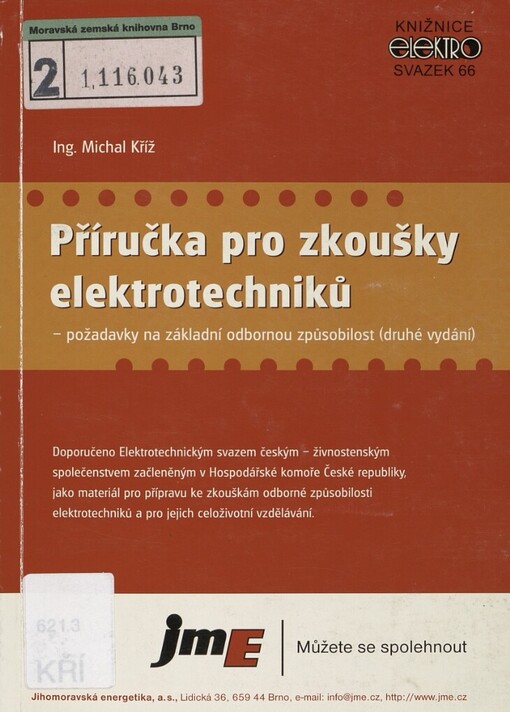 Příručka pro zkoušky elektrotechniků - požadavky na základní odbornou způsobilost