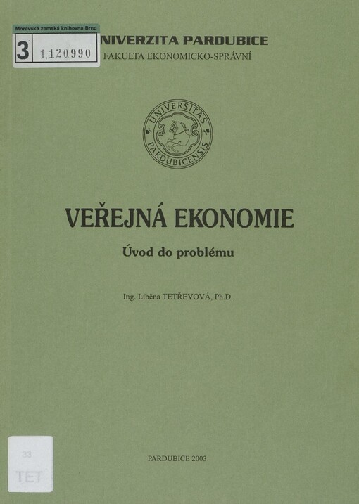 Veřejná ekonomie: úvod do problému