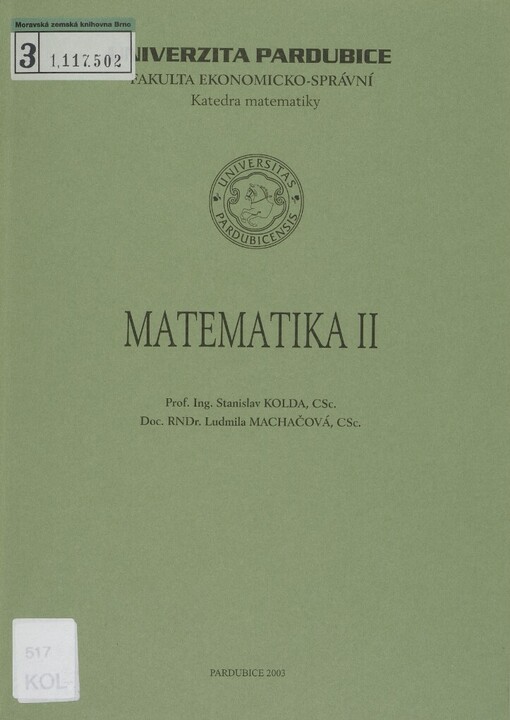 Matematika II