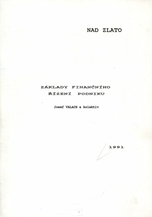 Základy finančního řízení podniku