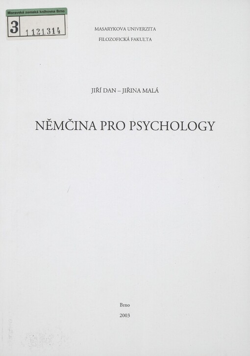 Němčina pro psychology