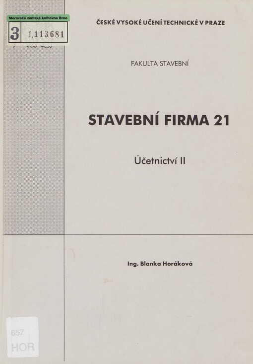 Stavební firma 21: účetnictví II