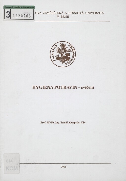 Hygiena potravin - cvičení