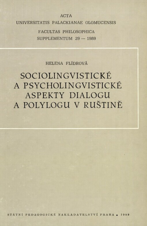 Sociolingvistické a psycholingvistické aspekty dialogu a polylogu v ruštině