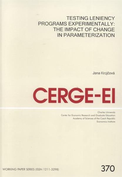 Testing leniency programs experimentally: the impact of change in parameterization