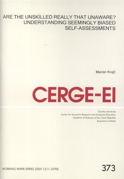 Are the unskilled really that unaware? : understanding seemingly biased self-assessments