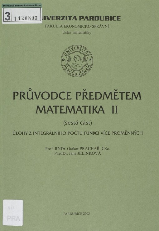 Průvodce předmětem Matematika II