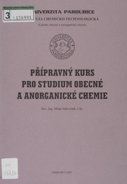 Přípravný kurs pro studium obecné a anorganické chemie