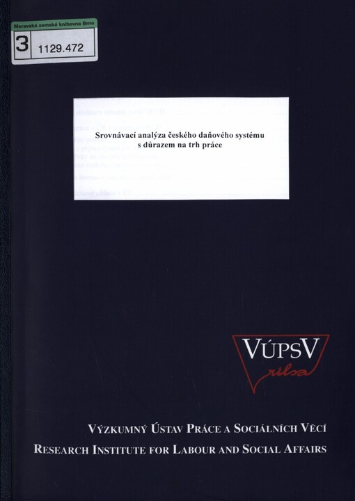 Srovnávací analýza českého daňového systému s důrazem na trh práce