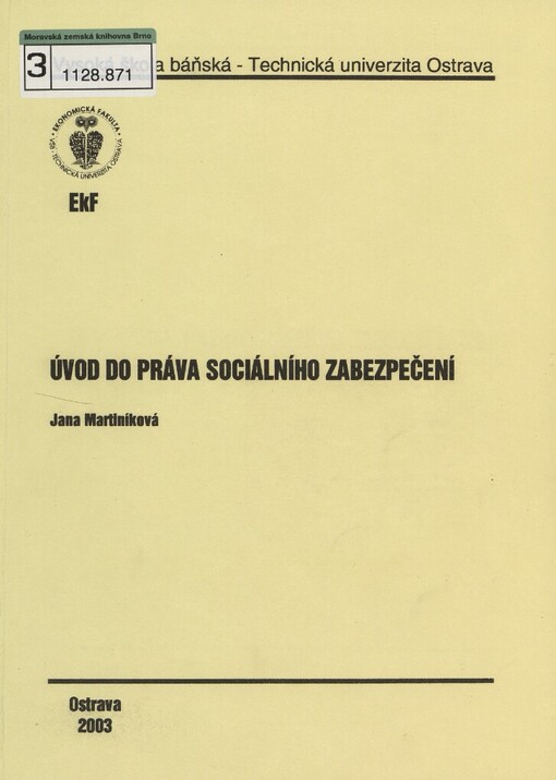 Úvod do práva sociálního zabezpečení