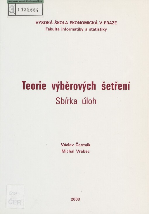 Teorie výběrových šetření: sbírka úloh