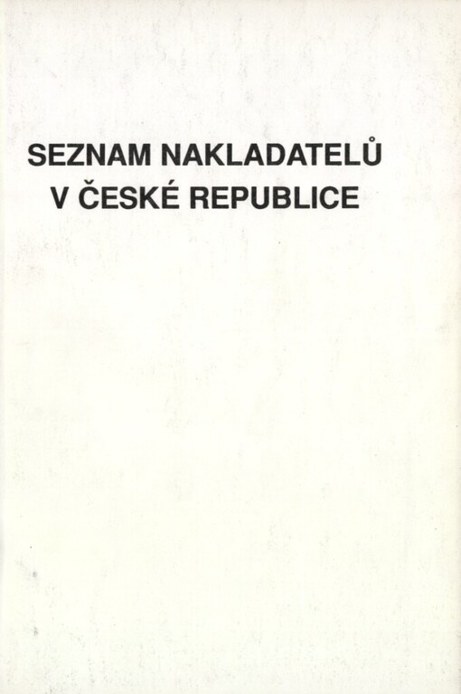 Seznam nakladatelů v České republice