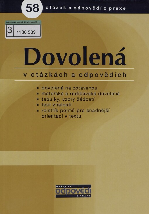 Dovolená v otázkách a odpovědích