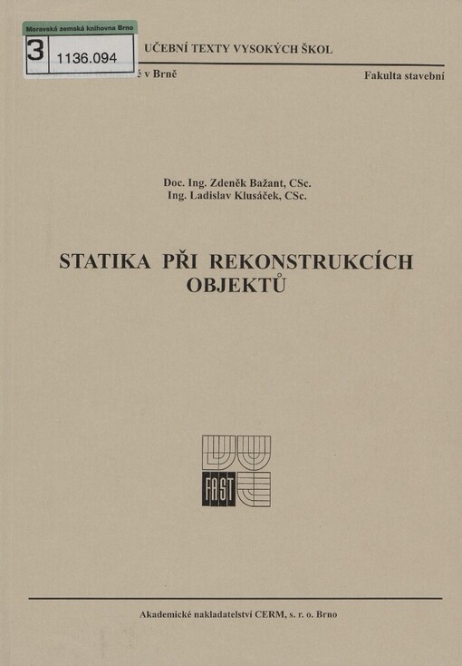 Statika při rekonstrukcích objektů