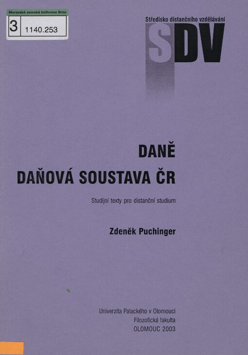 Daně: Daňová soustava ČR