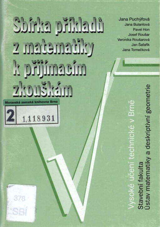 Sbírka příkladů z matematiky k přijímacím zkouškám