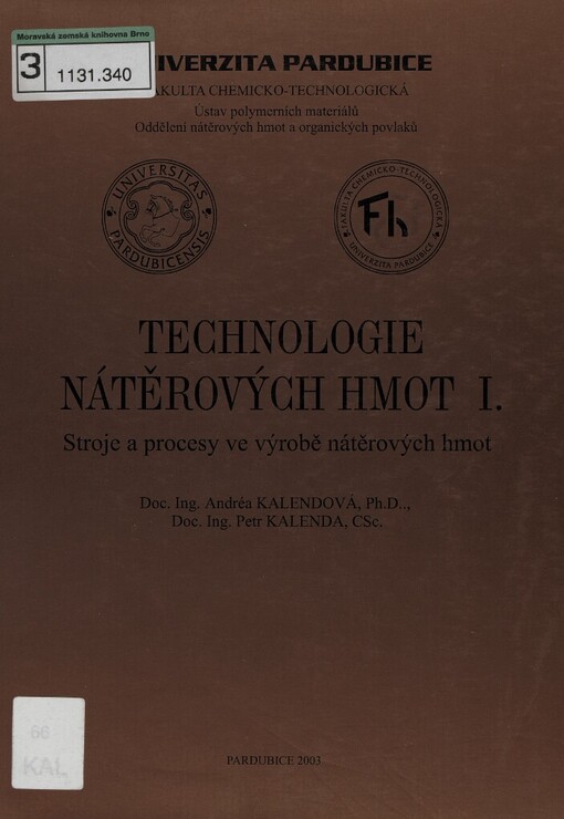 Technologie nátěrových hmot I: stroje a procesy ve výrobě nátěrových hmot