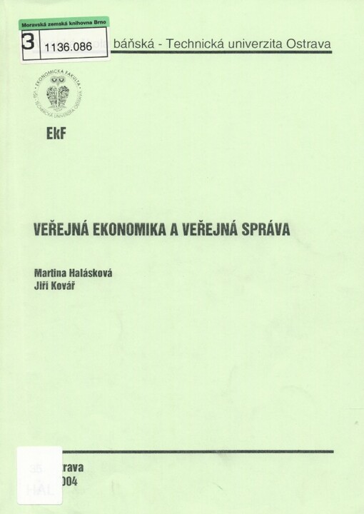 Veřejná ekonomika a veřejná správa