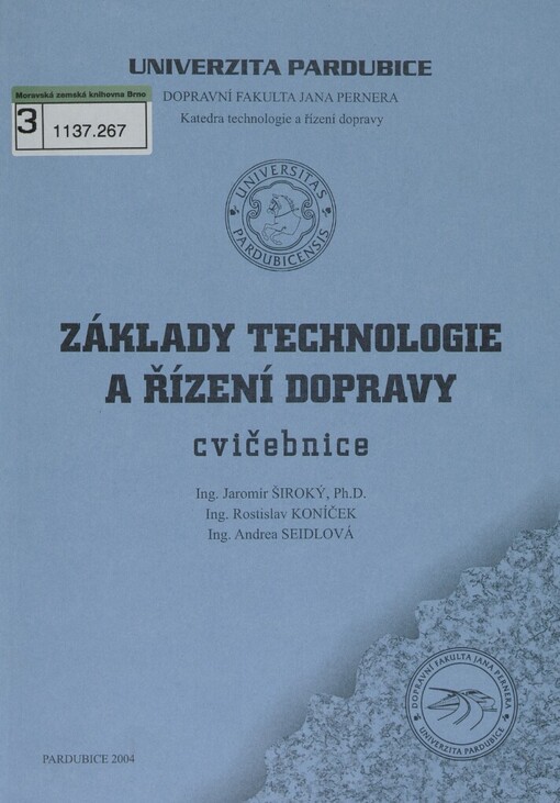 Základy technologie a řízení dopravy: cvičebnice