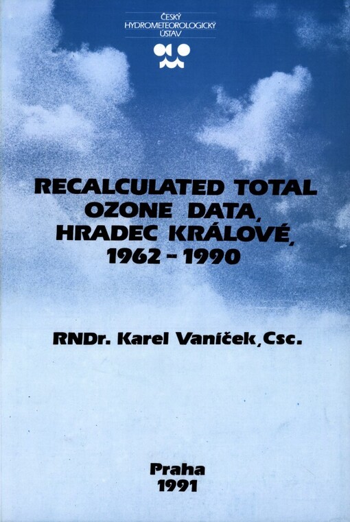 Recalculated Total Ozone Data, Hradec Králové, 1962-1990