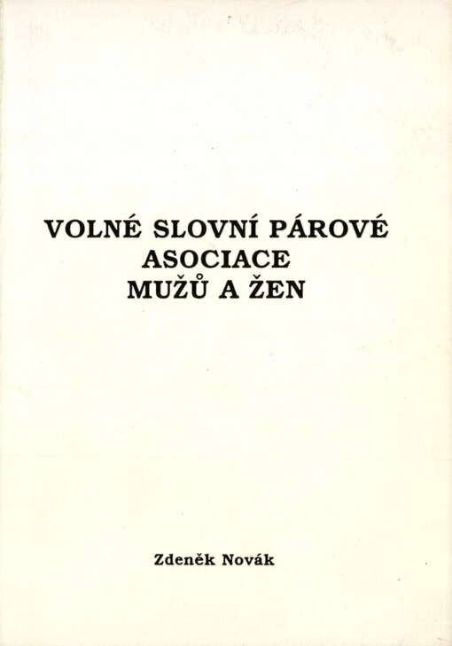 Volné slovní párové asociace mužů a žen