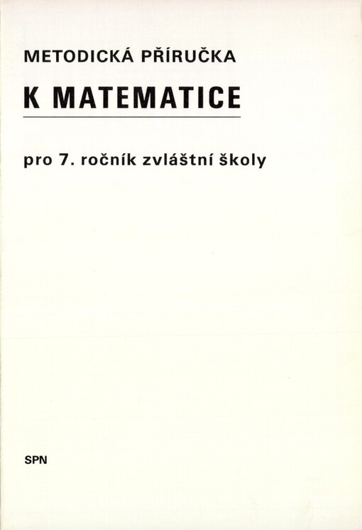Metodická příručka k Matematice pro sedmý ročník zvláštní školy