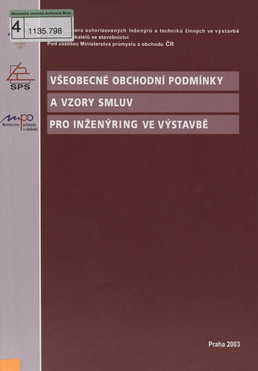 Všeobecné obchodní podmínky a vzory smluv pro inženýring ve výstavbě
