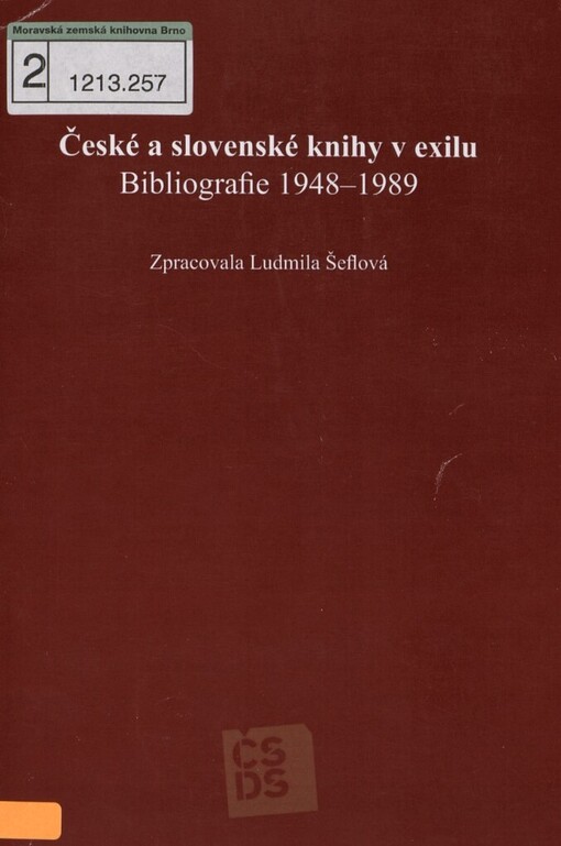 České a slovenské knihy v exilu: bibliografie 1948-1989