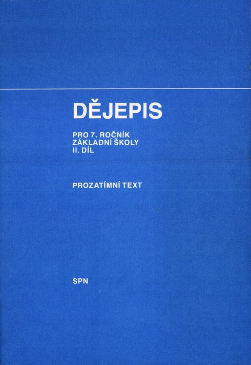 Dějepis pro sedmý ročník základní školy: Prozatímní text