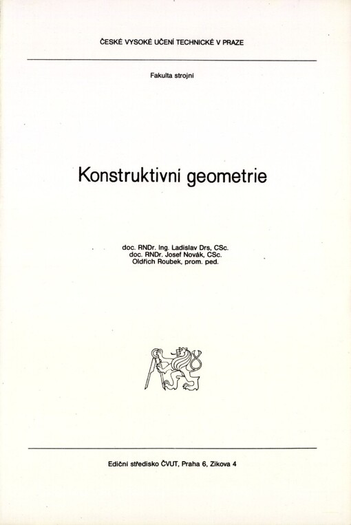 Konstruktivní geometrie: určeno pro stud. fak. strojní