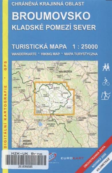 Chráněná krajinná oblast Broumovsko Kladské pomezí sever : turistická mapa 1:25 000