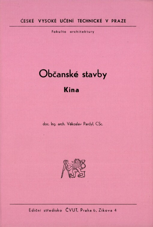 Občanské stavby: kina : určeno pro stud. fak. architektury